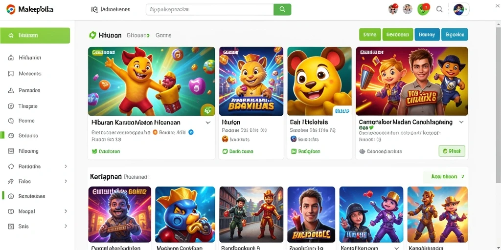 Tampilan awal game yang menarik dan intuitif.
