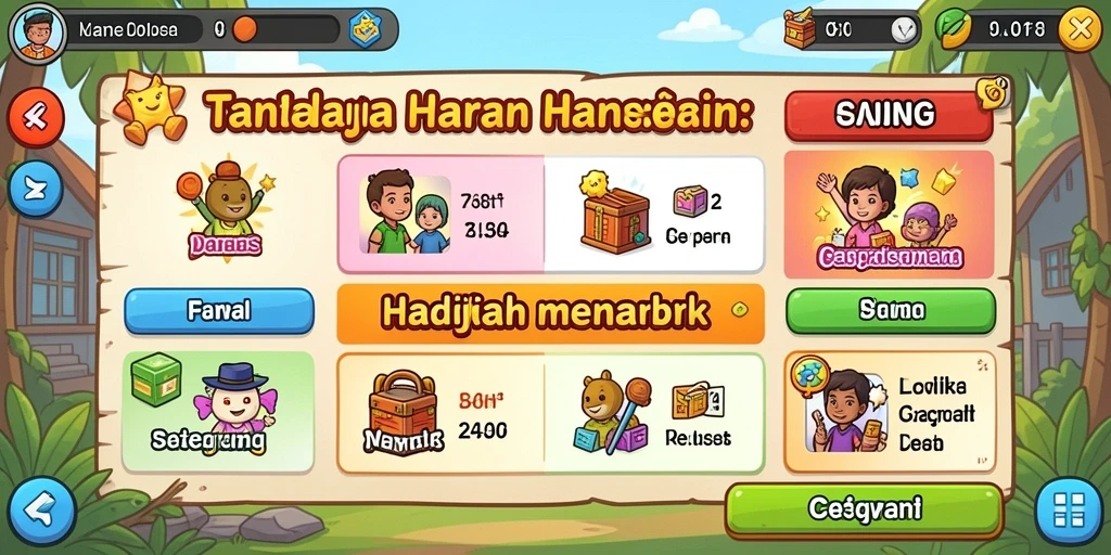 Tangkapan layar menunjukkan antarmuka pengguna yang ramah dan menarik.