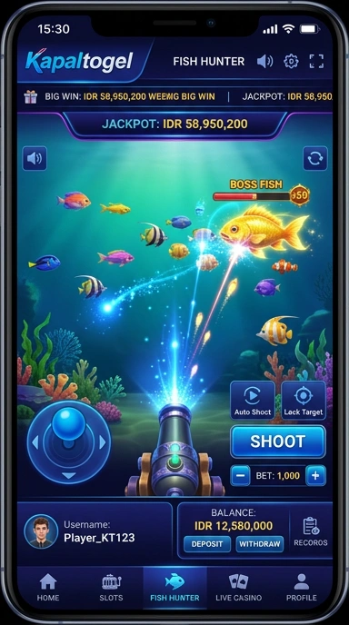 Cuplikan layar menu unduhan kapaltogel untuk perangkat Android